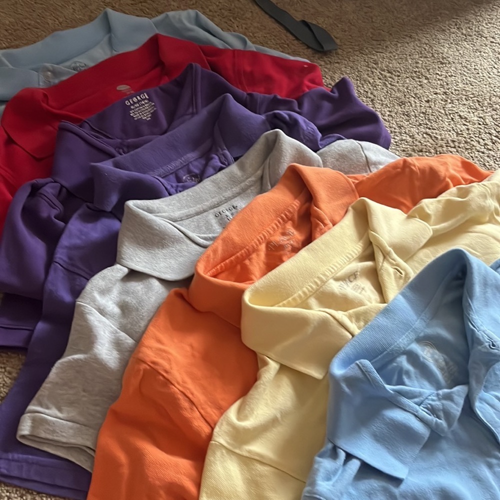 Assorted colors-collared shirts (QTY 8)